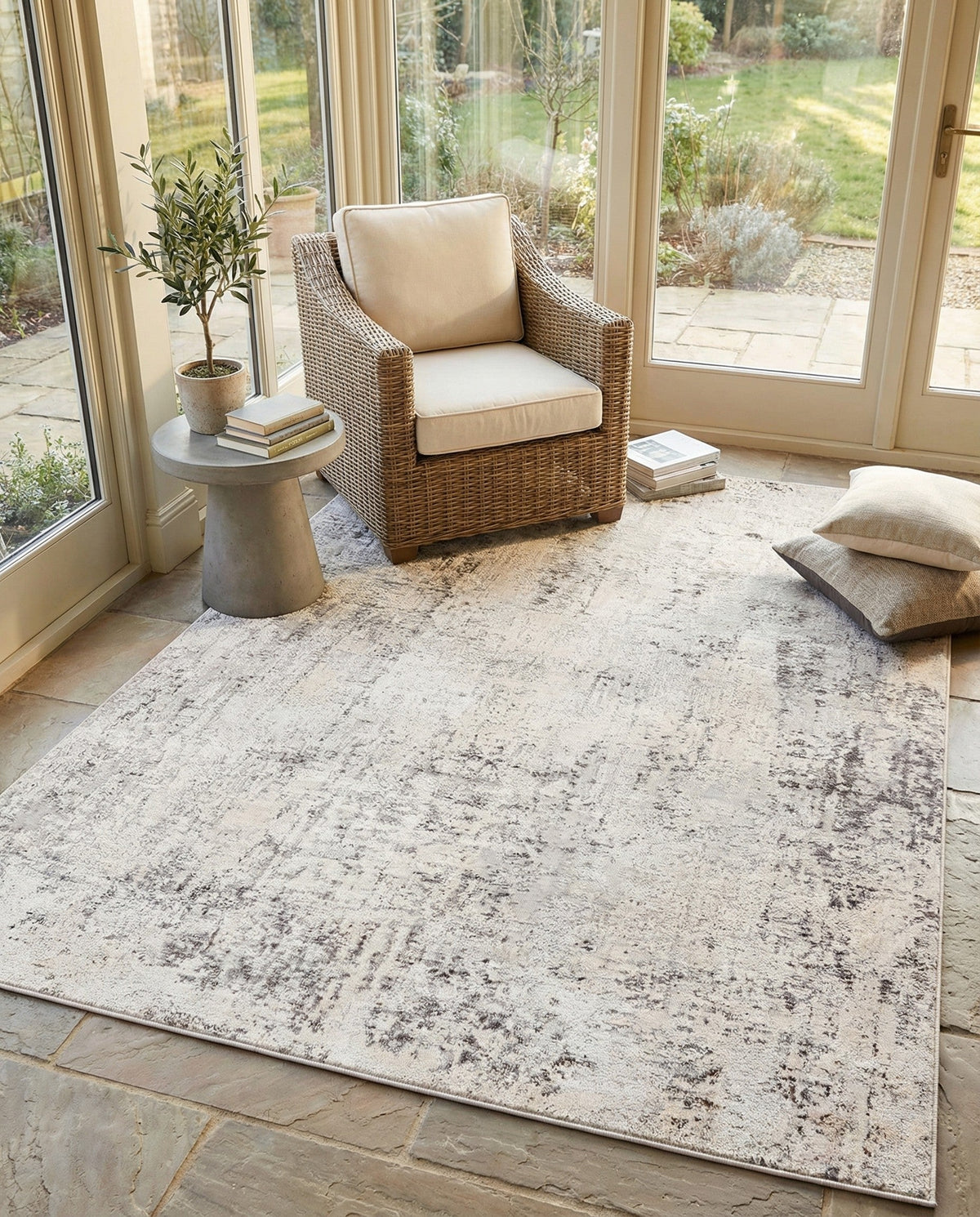 Aegean Elegance Collection Area Rug -  Paros Rectangle Gray  lifestyle 31