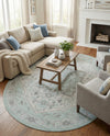 Savannah Series Collection Area Rug - Charleston (Mint) Oval Mint  lifestyle 40