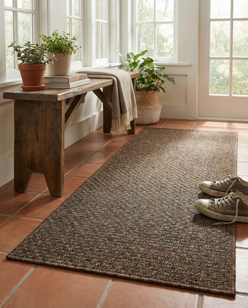 Sahara Sands Collection Area Rug -  Rosetta Runner Brown  lifestyle 64