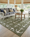 Seaside Haven Rugs Collection Area Rug - Sapphire (Green) Square Green  lifestyle 64
