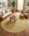 Urban Oasis Rugs Collection Area Rug -  Boulevard (Yellow and Aqua) Round Yellow and Aqua  lifestyle 47