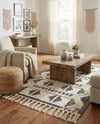 Sonoran Collection Area Rug - BellRock Rectangle Black and White  lifestyle 48