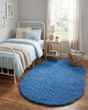 Plush Oasis Collection Area Rug - Serenity (Periwinkle Blue) Oval Periwinkle Blue  lifestyle 30