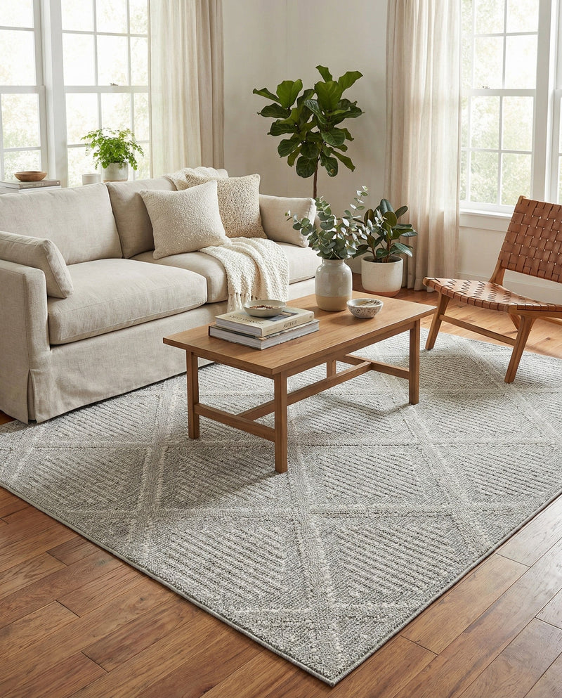 Savannah Pergola Collection Area Rug -  Eden Rectangle Light Gray  lifestyle 36