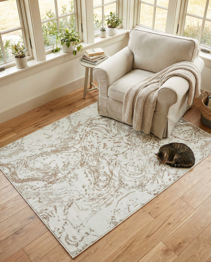 Coastal Haven Collection Area Rug -  Nautilus Rectangle Ivory  lifestyle 8