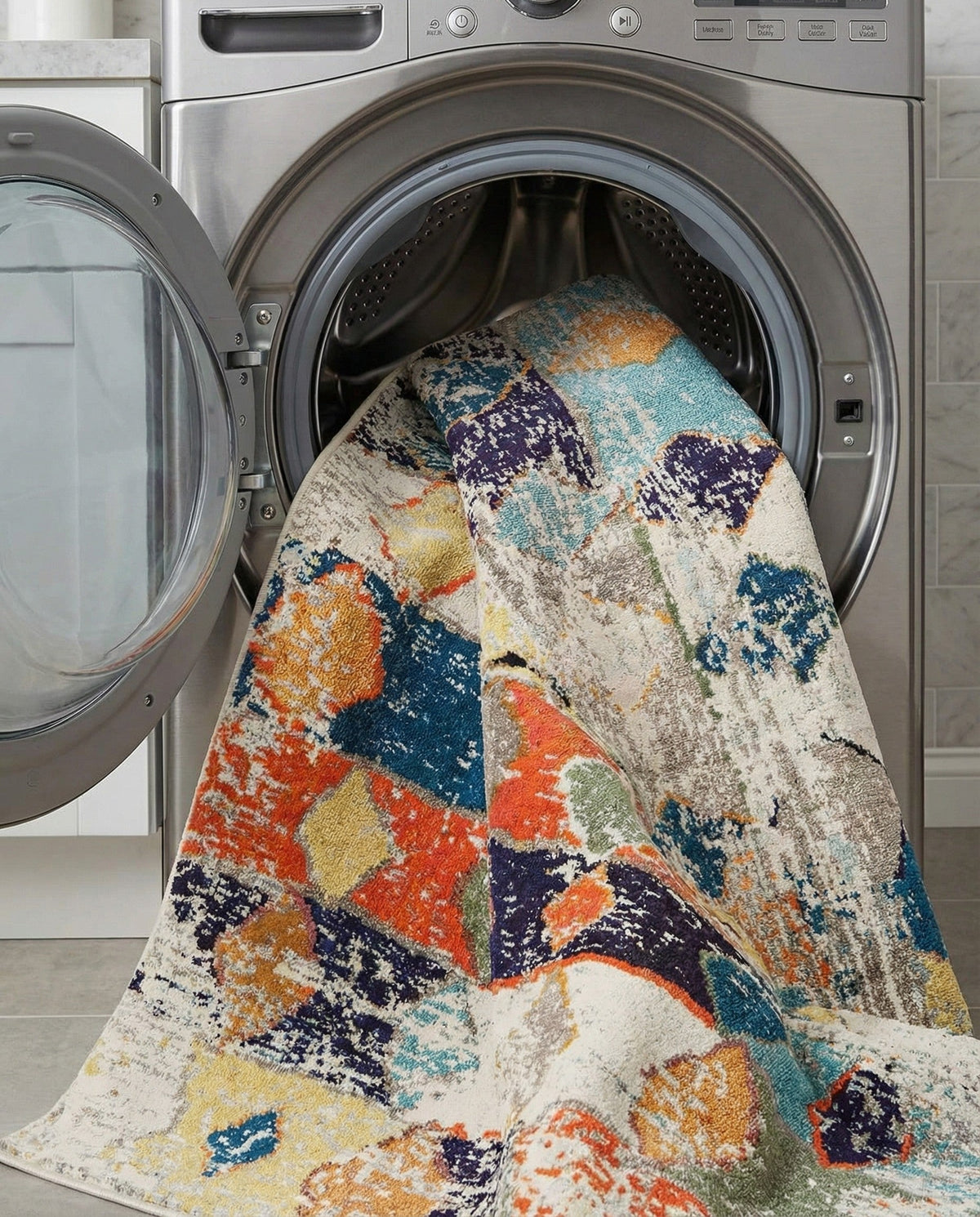 Colorburst Oasis Collection Area Rug -  Marina Rectangle Ivory  lifestyle 19
