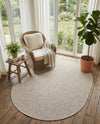Seaside Serenity Collection Area Rug - Veranda (Light Gray) Oval Light Gray  lifestyle 46