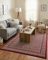 Aravalli Collection Area Rug -  Jaipur Rectangle Burgundy Red  lifestyle 32