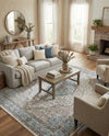Mykonos Manor Collection Area Rug - Delos Rectangle Blue  lifestyle 5