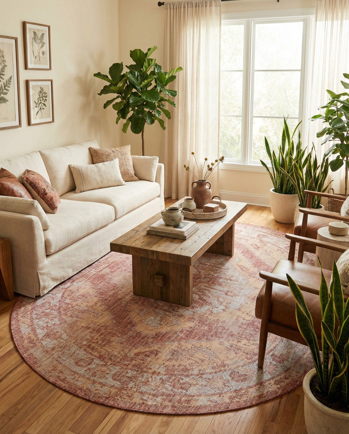 Patio Heritage Collection Area Rug -  Augusta (Rust Red) Oval Rust Red  lifestyle 86