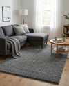 Cozy Comfort Shag Collection Area Rug - Haven (Pebble Gray) Rectangle Pebble Gray  lifestyle 8