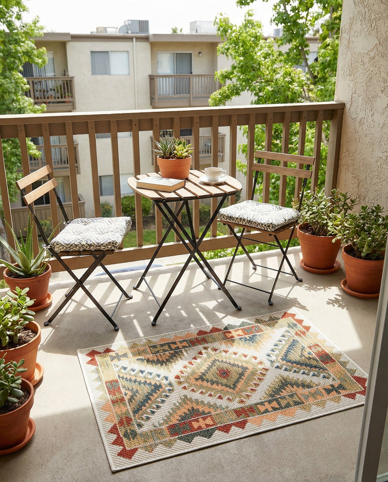 Coastal Terrace Collection Area Rug -  Sandbar Rectangle Ivory  lifestyle 31