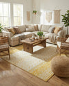 Mediterranean Lattice Collection Area Rug -  Casablanca (Ivory and Yellow) Rectangle Ivory and Yellow  lifestyle 6