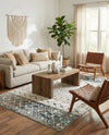Mediterranean Lattice Collection Area Rug -  Casablanca (Ivory Gray Blue) Rectangle Ivory Gray Blue  lifestyle 6