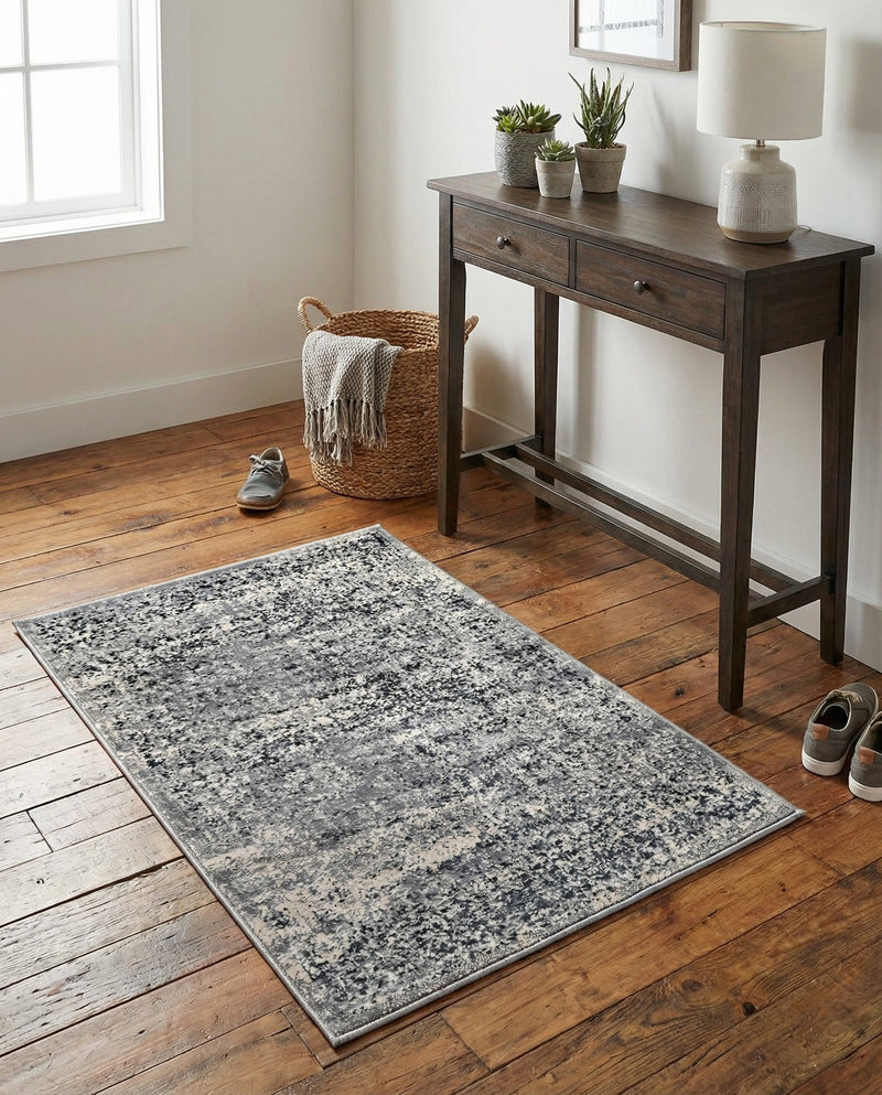 Coastal Manor Collection Area Rug -  Marina Rectangle Blue Gray  lifestyle 30