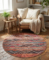 Heritage Elegance Collection Area Rug -  Monticello Round Multi  lifestyle 24