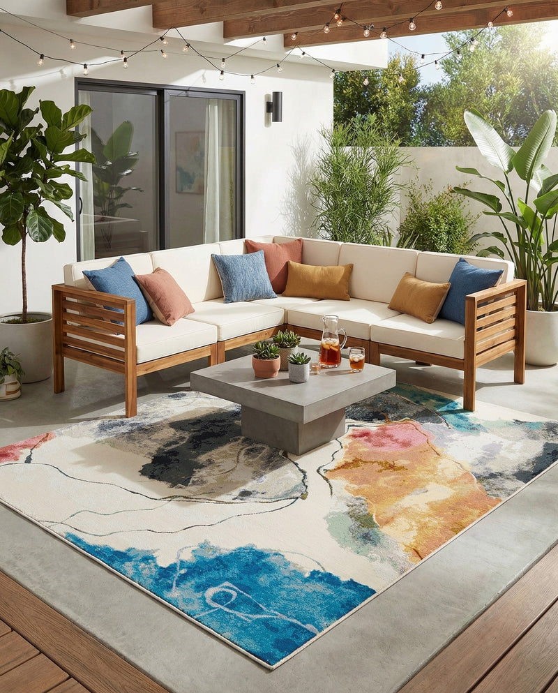Urban Terrace Collection Area Rug -  Arbor Rectangle Multi  lifestyle 19