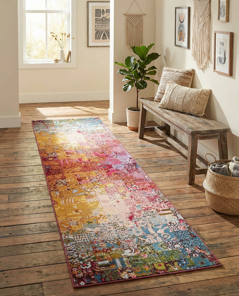 Urban Terrace Collection Area Rug -  Terrace Runner Multi  lifestyle 39
