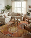 Urban Terrace Collection Area Rug -  Veranda Round Rust Red  lifestyle 47