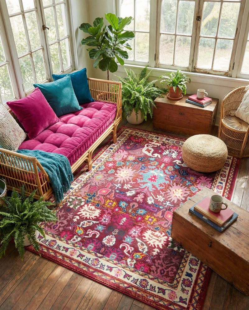 Chateau Elegance Collection Area Rug - Versailles Rectangle Multi  lifestyle 8