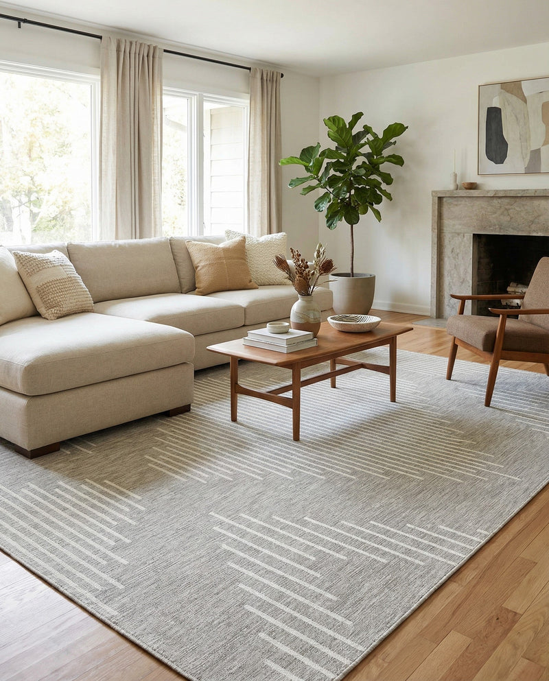 Urban Terrace Collection Area Rug -  Chelsea (Gray) Rectangle Gray  lifestyle 4