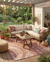 Desert Nomad Terrace Collection Area Rug - Sahara (Rust Red) Rectangle Rust Red  lifestyle 8