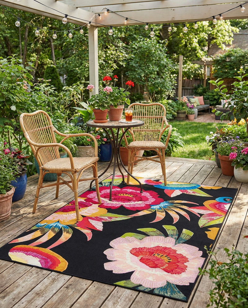 Seaside Blooms Collection Area Rug -  Versailles Rectangle Multi  lifestyle 52