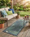 Coastal Terrace Collection Area Rug -  Anchor Runner Navy Blue  lifestyle 61