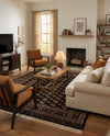 Samarkand Elegance Collection Area Rug -  Margilan (Black) Rectangle Black  lifestyle 29
