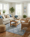 Aegean Elegance Washables Collection Area Rug -  Tinos Rectangle Blue  lifestyle 42
