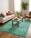 Baroque Era Collection Area Rug - Versailles (Spring Green) Rectangle Spring Green  lifestyle 18