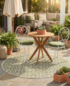 Urban Oasis Rugs Collection Area Rug -  Rooftop (Green) Round Green  lifestyle 20