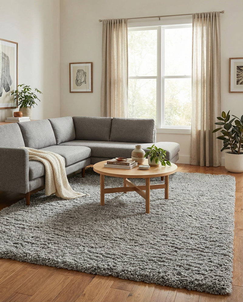 Eternal Plush Oasis Collection Area Rug -  Tranquility (Ash) Rectangle Ash  lifestyle 11