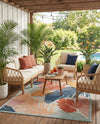 Seaside Blooms Collection Area Rug -  Tranquil Rectangle Multi  lifestyle 30