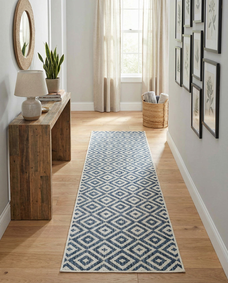 Urban Oasis Rugs Collection Area Rug -  Rooftop (Blue) Runner Blue  lifestyle 62