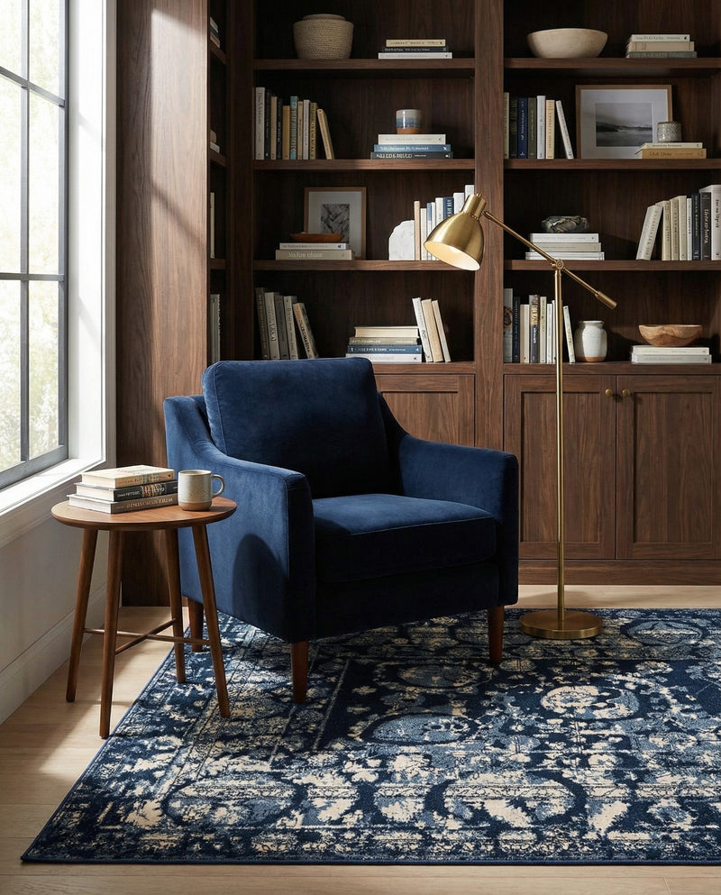 Horizon Collection Area Rug -  Zenith Rectangle Blue  lifestyle 23