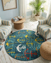 Seaside Haven Rugs Collection Area Rug -  Lighthouse Round Navy Blue  lifestyle 77