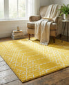 Marrakesh Lattice Collection Area Rug - Casablanca (Yellow) Square Yellow  lifestyle 63