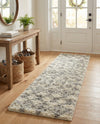 Berber Lattice Shag Collection Area Rug - Atlas (Ivory) Runner Ivory  lifestyle 29