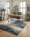 Copenhagen Edge Collection Area Rug - Nyhavn Rectangle Blue  lifestyle 54