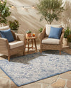 Tribal Terrace Treasures Collection Area Rug - Mayan Marina (Blue) Rectangle Blue  lifestyle 18
