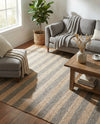Woven Seaside Jute Collection Area Rug - Nantucket Rectangle Gray Ivory  lifestyle 49