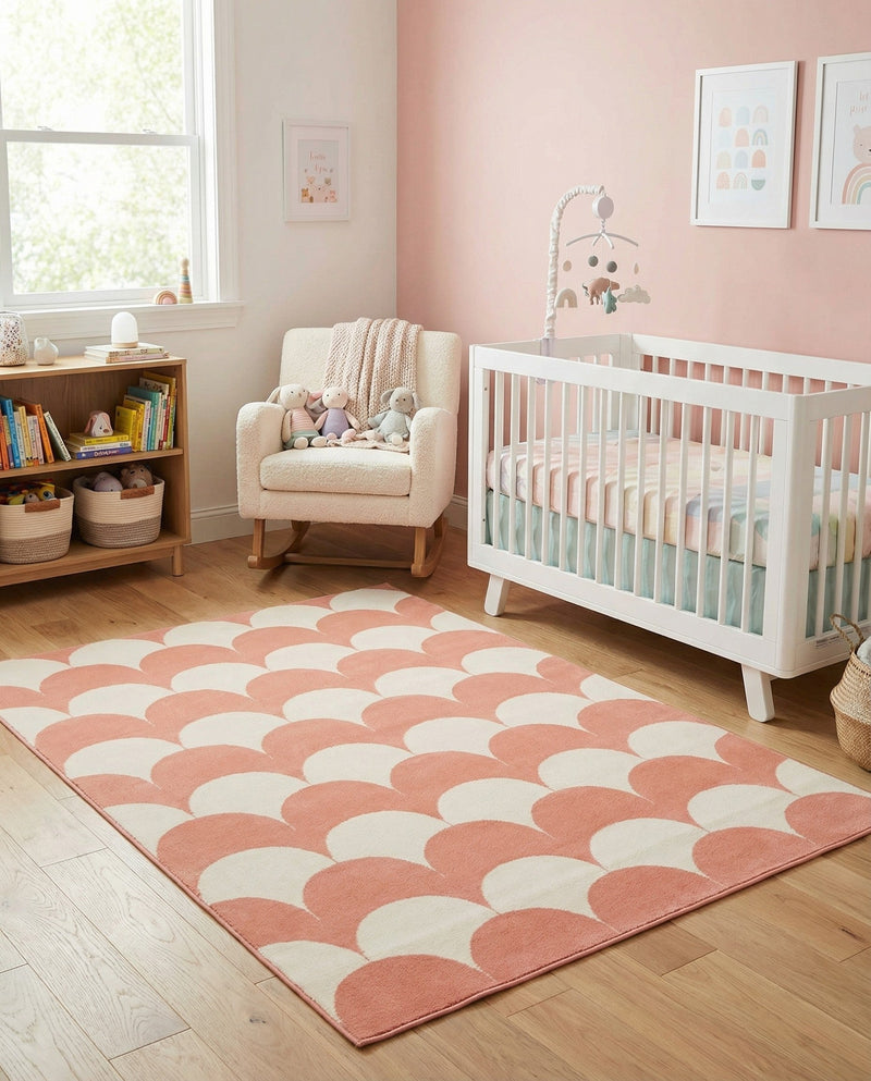 Wonder Tykes Collection Area Rug - Sparklewood Rectangle Soft Coral Pink  lifestyle 25