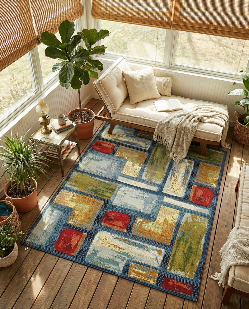 Urban Terrace Collection Area Rug -  Portico Rectangle Multi  lifestyle 10