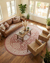 Tribal Terrace Treasures Collection Area Rug -  Incan Isle (Rust Red) Oval Rust Red  lifestyle 29