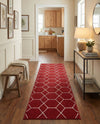 Trellis Mosaic Collection Area Rug - Arborville (Red) Runner Red  lifestyle 33
