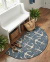 Seaside Haven Rugs Collection Area Rug - Sapphire (Blue) Hearth Blue  lifestyle 79