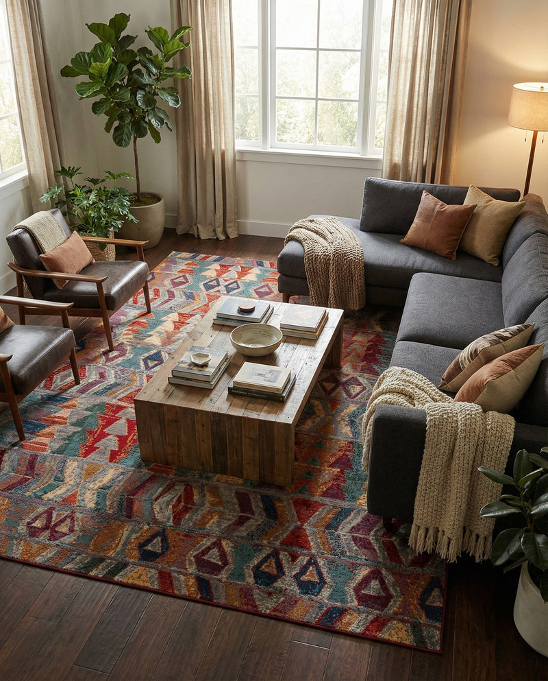 Urban Terrace Collection Area Rug -  Arcade Rectangle Multi  lifestyle 22
