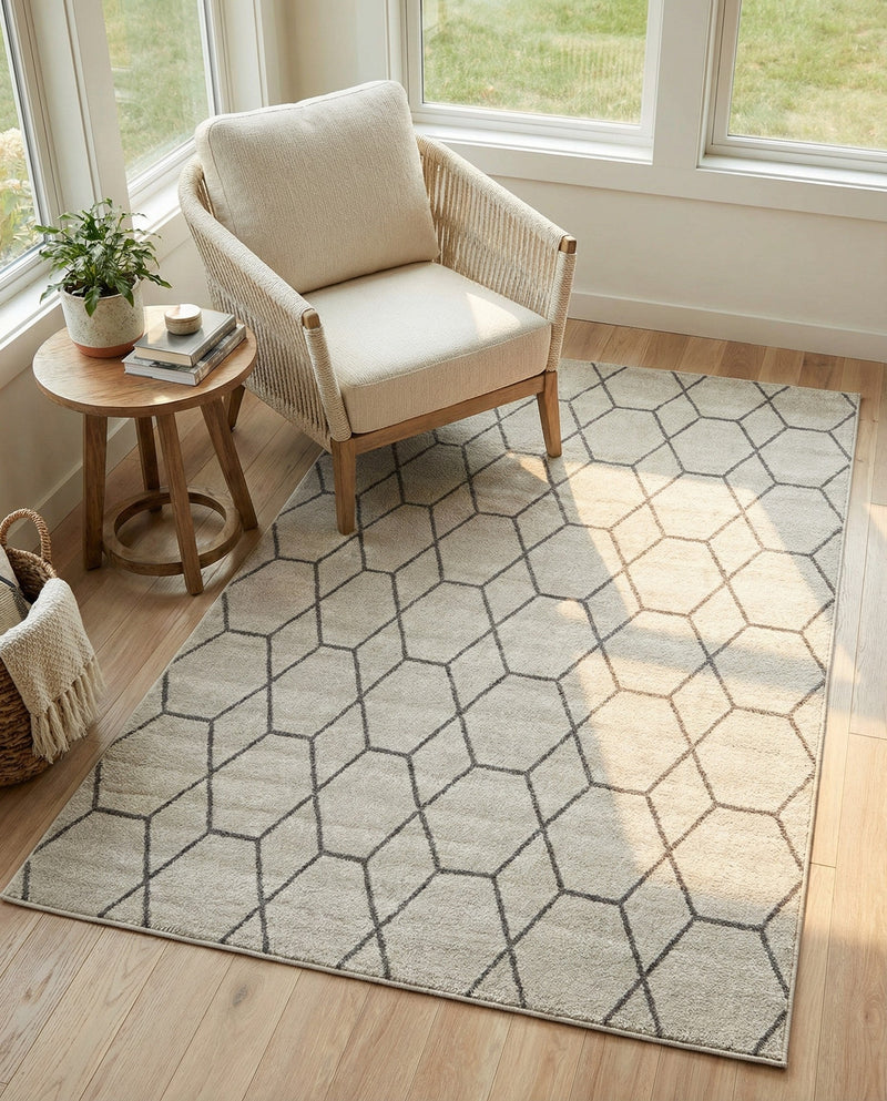 Trellis Mosaic Collection Area Rug - Arborville (Ivory) Rectangle Ivory  lifestyle 20