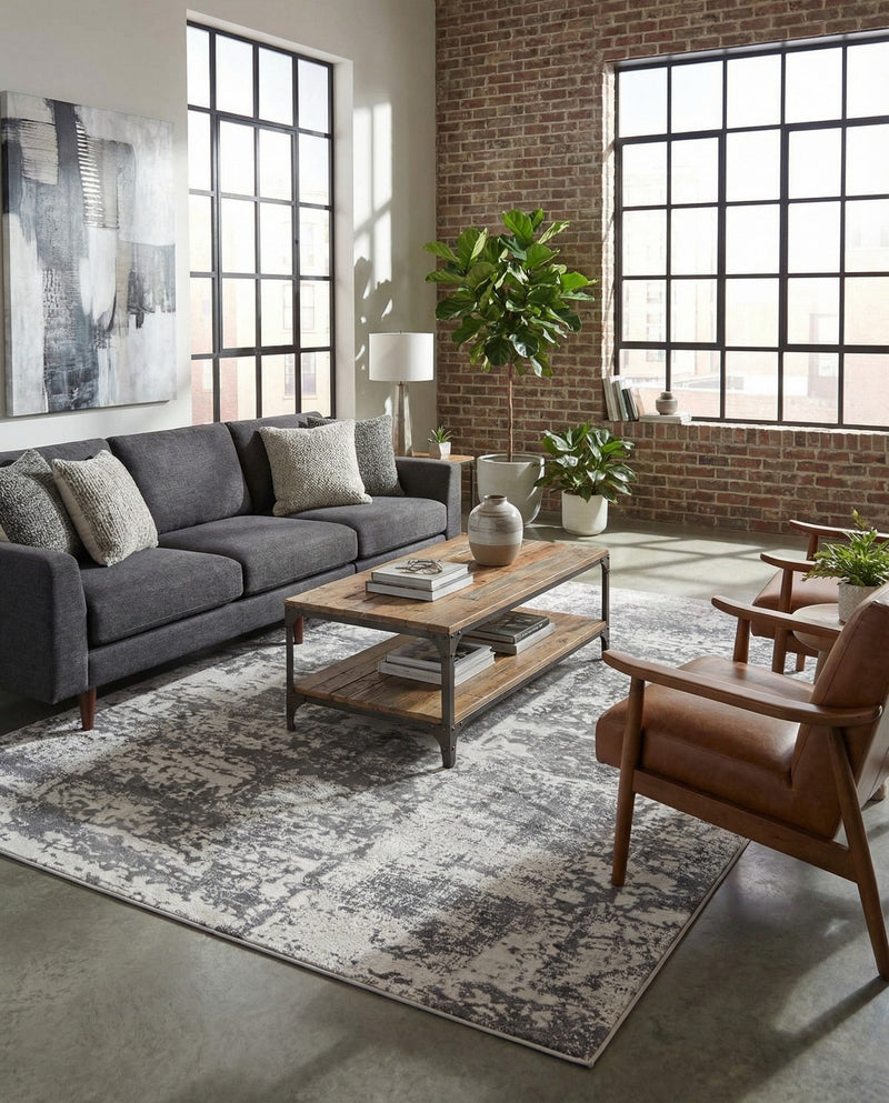 Bloomsbury Elegance Collection Area Rug -  Belgravia Rectangle Gray  lifestyle 27